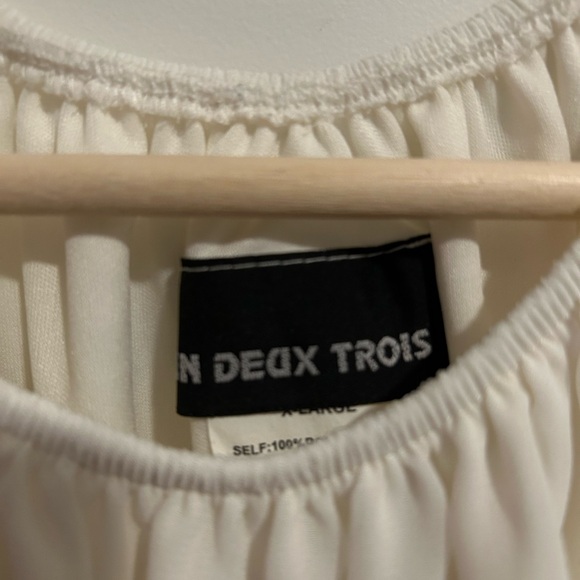 UN DEUX TROIS Girls White Blouse - Picture 2 of 6